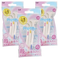 카이 프리티 페이스 T 얼굴용 면도기, 3개, 3개입