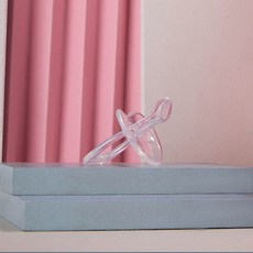 DFMEI 假奶嘴防脹氣嬰幼兒安睡型安撫奶頭寶寶外貿透明玩嘴, 1個, 如圖, 扁頭簡裝