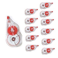 어드벤스 16m 롱 수정테이프, 12개, 레드