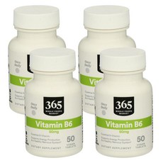 365 홀푸드마켓 비타민 B6 50mg 50정, 4개