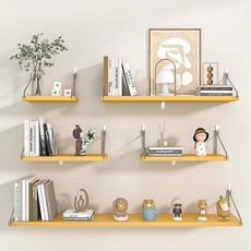 Aram 무타공선반 인테리어 못없이 벽선반 원목 벽걸이선반 다용도 수납선반, 오크우드, 1단