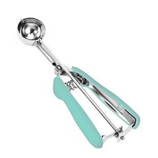 OSHLANT Ice Cream Scoop 18/8 Stainless Steel Cookie 5.3Tbsp/80ml/2.7oz Dough Scooper with Trigger, #70/ 0.8Tbsp, 민트