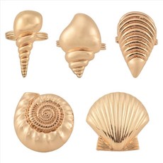 해안 테마 바다 껍질 금속 냅킨 고리 결혼식 리셉션 디너 파티 가족 모임 테이블 용품, 금