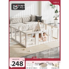 실내 크롤링 펜스 안전한 보호 펜스 거실 놀이공간 등반 매트 파노라마 스타일 플레이펜, 60개, 투명펜스 110x150 바다공 60개