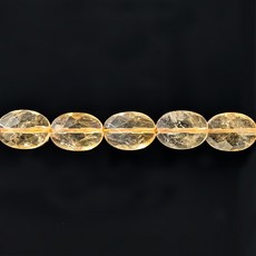 【杰鴻】黃水晶切角度扁橢圓形寶石珠珠DIY手工材料 (12X16-15X20MM), 1個, 13x18mm, 黃水晶