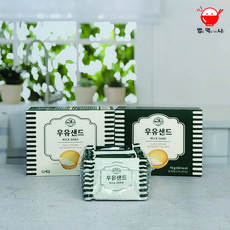 아침미소목장 우유샌드 밀크쿠키 제주도간식 선물 (소포장), 1박스, 72g