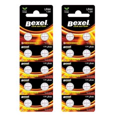 벡셀 코인 건전지 LR44 버튼셀 A76, 10개입, 2개