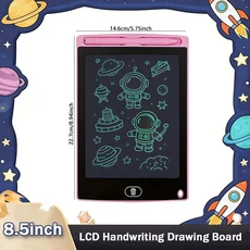 8.5인치 LCD 태블릿 필기판 낙서판 어린이 전자 그림판 손글씨 패드 학습 장난감 선물, 03 8.5inch pink