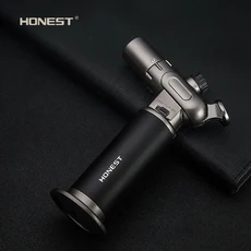 싱글 및 더블 화염 전환식 풍력 용접기 라이터 금속 방풍 토치 야외 캠핑 보석, 03 검정색