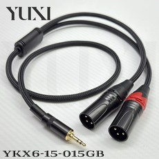 編織網 雙XLR公轉3.5mm 音響PA播放線 監聽喇叭線, 1個, 雙XLR公頭轉3.5立體直頭,總長3米=主線2.5米+分岔50公分