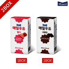 (텐바이텐)매일 멸균우유 초코 딸기 묶음, 1개, 200ml
