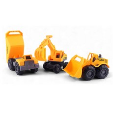 미니 중장비 3종 세트, 혼합색상, 1개