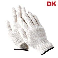 DK 면장갑40g 목장갑 10켤레 올풀림방지 오버록, 검정띠, 1세트