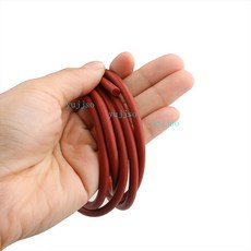 硅膠實心圓條 密封條 防水耐高溫高彈軟條 2/3/4/5/6/8/10mm, 1個, 紅色Φ2mm（5米價）