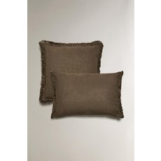 zara 자라 프린지 쿠션 커버 - 다크 카키309174, 40 x 60 cm