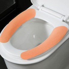 컬러풀 위생적 붙이는 변기 시트 재사용 가능 간편 양변기커버 방수변기시트 붙이는변기시트, 그레이, 그레이_onesize
