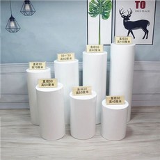 진열대 의류 매장 매대 원통형 선반 흰색 높이 직경 30cm 90cm, U. 둥근 기둥 직경 30 및 80cm 높이, U. 둥근 기둥 직경 30 및 80cm 높이