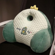 冰絲腰靠墊 夏季辦公室護腰靠枕 50*40cm 恐龍冰豆豆, 恐龍冰豆豆腰靠墊 清爽舒適 ,50*40釐米 有拉鍊