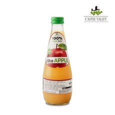 캐슬밸리 100% 착즙 사과 주스 300ml 6병, 6개