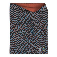 Smartwool Thermal 美麗諾羊毛雙面兩用短頸套 復古黑藍紋 保暖透氣 戶外運動, 藍色/黑色