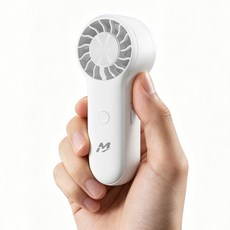 Mankiw맨큐 초미니 휴대용 선풍기 무선 손선풍기 대용량 배터리 강력 풍속 초경량 터보 핸디팬, 화이트, T08