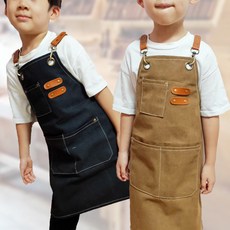 아동 프리미엄 캔버스 앞치마 키즈 어린이 미술 요리