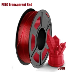 PETG 필라멘트 1.75mm 3D 프린터 투명 강한 내구성 200g/250g/500g/1kg 고정밀 디멘스, 01  Mainland, 07 Red 500g