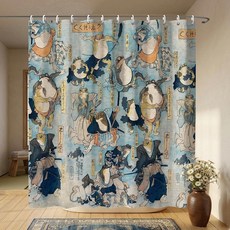 TSLOVER 재미있는 강아지 놀이 포커 샤워 커튼 182.9x182.9cm(72x72인치) 빈티지 강아지 아트 방수 폴리에스터 원단 목욕 커튼 모던 홈 아파트용 유머러스한