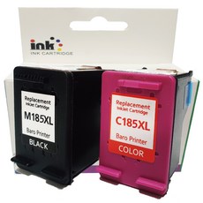 4배대용량 INK- M185 C185 (검정+컬러)XL 세트 삼성 SL-J1680 J1683 J1655 SL-J1770W 1780DW, 1개, M185 C185(검정+칼라)XL 대용량세트