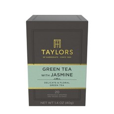 Taylors of Harrogate 레몬 오렌지 블랙 티백 20개 161799, 재스민, 20 Count (Pack of 1), 1개