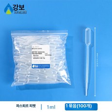 실험실 플라스틱 무균 미세분주기 독립포장, 1개, 1ml 1팩 100개, 기본 구성품
