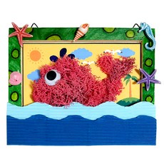 만들기 스칸디아모스 고래액자 만들기