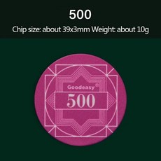 세라믹 포커 칩 전문 카지노 엔터테인먼트, 1개, 6. 10pcs