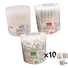 강아지면봉 펫크린 애견전용 면봉 X10 순면 눈꼽 귀청소 위생용품, 100P, 100