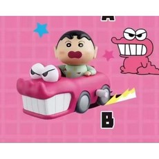 蠟筆小新發條盲盒動感新生活爬行玩具手辦兒童七夕生日禮物, 彩盒B【恐龍發條車】睡衣, 1個