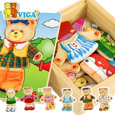 버니토 패션퍼즐 꼬마곰순이 아기원목퍼즐