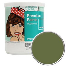 노루페인트 팬톤 내부용 실내벽면 저광 페인트 1L, 18-0228 Pesto, 1개