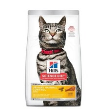 Hill's 希爾思 成貓泌尿道毛球控制貓飼料 雞肉配方 3.5磅 (1.58公斤), 1個, 3.5磅(效期:2026.04), 1.58kg, 泌尿+毛球