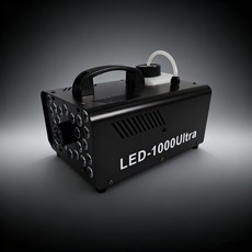 玩藝空間 恆溫LED遙控噴煙機，900W快速連發，七彩變色，小巧便攜，舞台派對煙霧製造機, 1個, 黑色