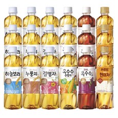 웅진식품 차음료 6종 (하늘보리 3개 누룽지차 3개 결명자차 3개 카무트현미차3개 옥수수수염차3개 자색옥수수수염차 3개 ), 18개, 500ml