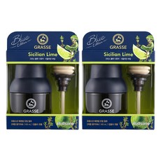 불스원 그라스 디퓨져블루 100ml 차량용방향제, 시칠리안라임, 2개