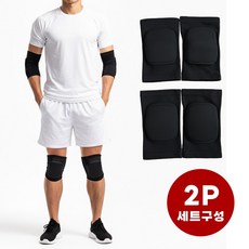 데일로엔 스포츠 군대 훈련 무릎 팔꿈치 보호대 세트, 1개, 블랙