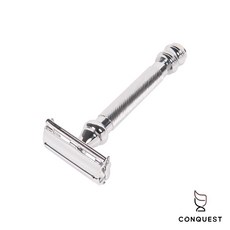 【CONQUEST】美國 Parker 99R Safety Razor 傳統安全刮鬍刀 蝴蝶旋開式設計, 1個, 1