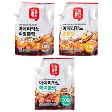 오늘좋은 아메리카노 블랙+헤이즐넛+스위트(각1개씩), 2100ml 3개, 1개