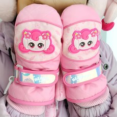 女童款Catch Teenieping圖案保暖連指手套