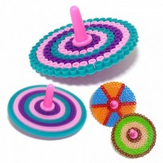 전통 비즈팽이 만들기 색상 랜덤 우리나라 공예 놀이 미술 수업 체험 활동, 1개