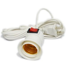 帶開關吊式燈頭 E27帶線懸吊式燈頭 燈座 燈泡延長座 插座 燈頭 夜市擺攤, 如圖