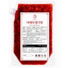 [다베리 딸기청] 1kg 국산 설향 77% 카페용 음료베이스, 1개