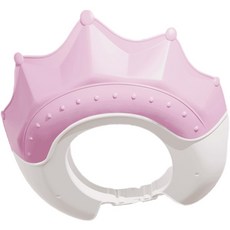 圣貝恩 擋水護耳 可調節寶寶洗澡神器, 普通款【晶鉆粉皇冠浴帽】, 1個