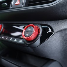 카스타 호환 올뉴 더뉴 K3 GT 에어컨 조그 다이얼 커버 튜닝 용품 자동차 실내 포인트 몰딩, 레드몰딩 1개 XZ-08, 기타